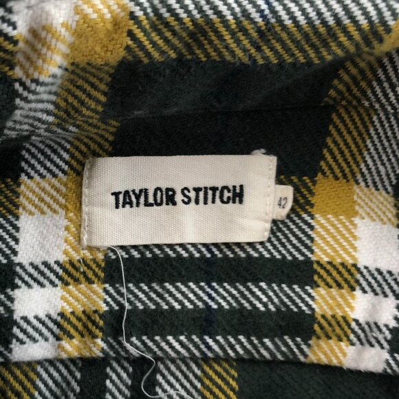 Taylor Stitch Men's Shirt Jacket Size 42 Long Sleeve Plaid Flannel Button Up Wes - Picture 3 of 11